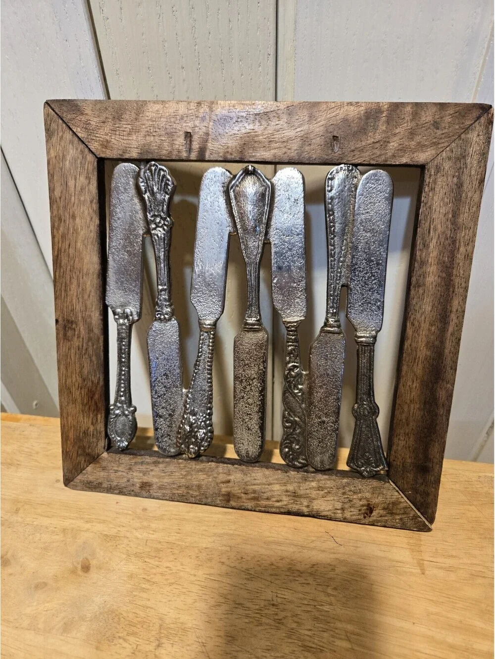 Unique Flatware Wooden Frame TRIVET HOT PLATE 8.5